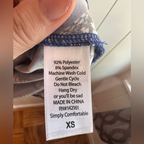 LuLaRoe Women’s Royal Blue Fireworks Irma Top Size XS - Picture 10 of 11